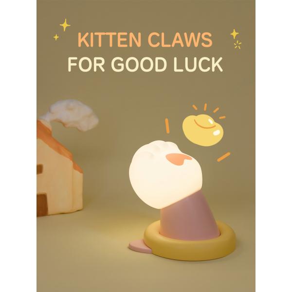 Cat Claw Creative Night Light Charging USB Birthday Gift Cute and Cute Practical Girl Gift Silicone Patting Light
