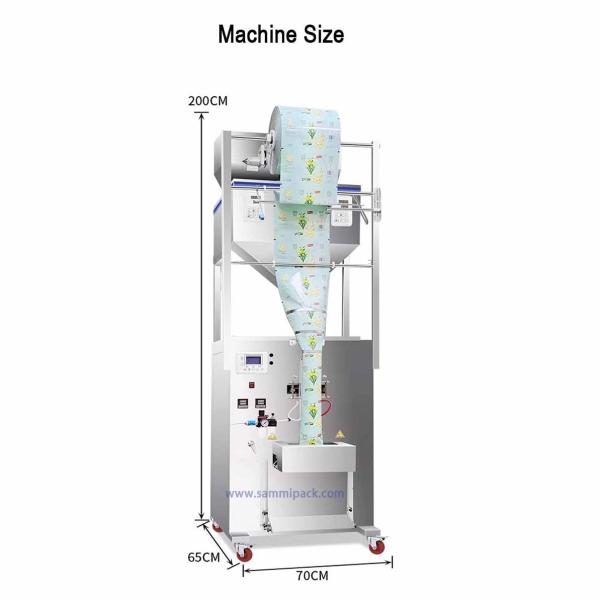 New Arrival 2025 Larger Capacity Automatic Dry Food Packing Machine Back Sealing Bagger Machinery for Grains Nuts Spice Powder