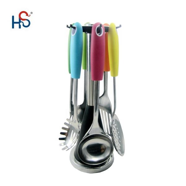 6-Piece Coloured Cookware Set for Classical Cooking Tools in Carousel Kitchen Utensils