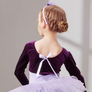 children's dance costumes girls velvet long-sleeved uniforms children's ballet