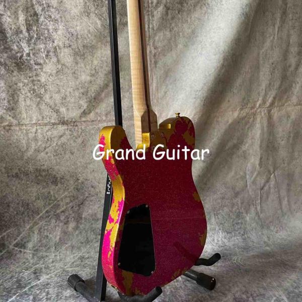 Custom Flamed Maple neck alder body HSH pickup locking tuner stainless steel fret reverse headstock aged relic Electric