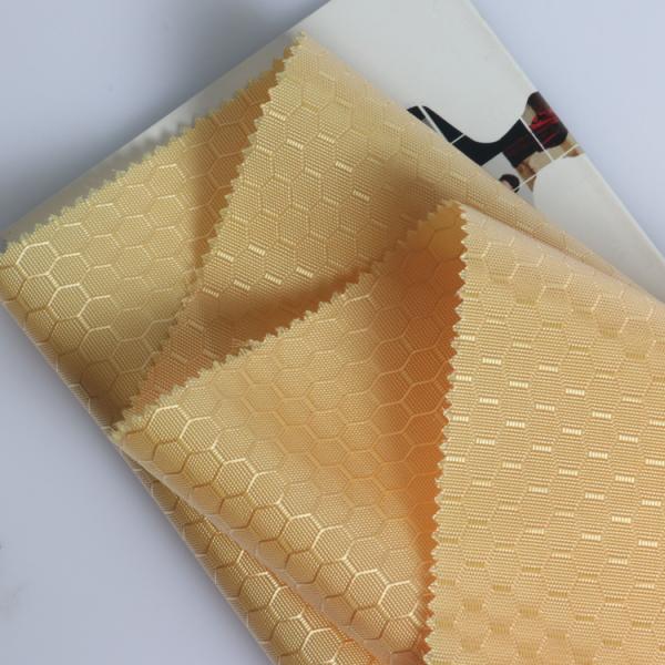 China factory 2022 new woven oxford fabric Recycled polyester hexagon dobby jacquard Fabric