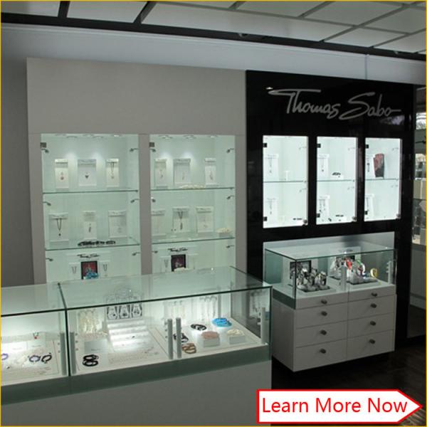 Buy jewelry shop glass wood showcase design at wholesale prices