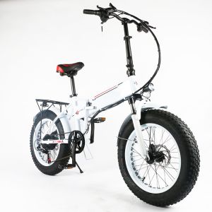 China 6Speed Fat Wheel Folding Electric Bike , 120KG Load Folding Mountain Ebike on sale