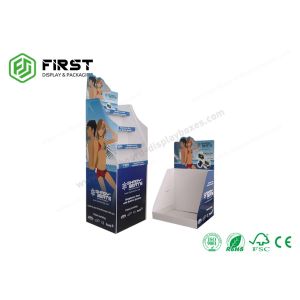 POP Recyclable Cardboard Floor Stand Glossy / Matt Lamination Custom CMYK