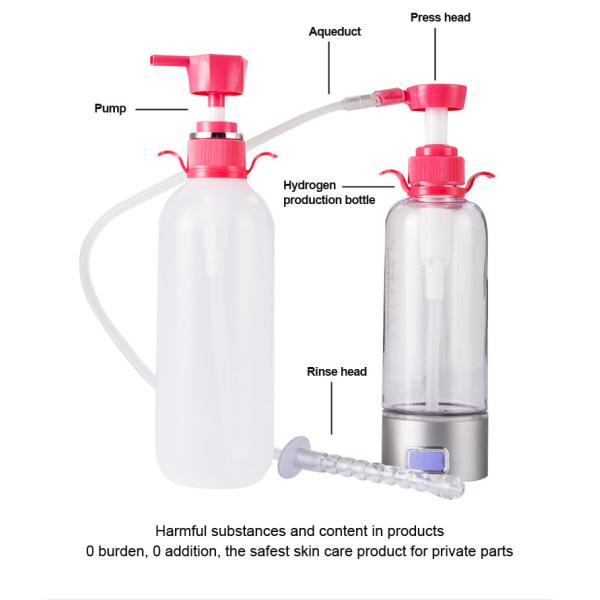 5V 2A Female Genital Cleaner Hydrogen Water Tank Transparent Visible Private Washing Set