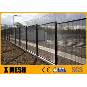 China Prison 8Ga Black Powder Coated Fencing EN 10223 High Security on sale