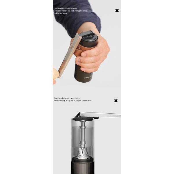 Metal Type Stainless Steel Hand Grinder and Ceramic Filter for All-In-One Camping Set