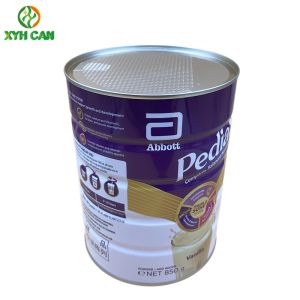 SGS Recyclable 1L Nutrition Milk Powder Round Tinplate Can