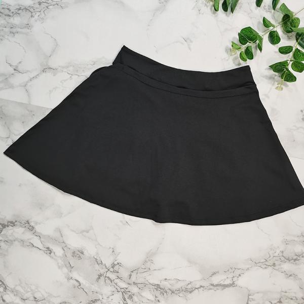 Black Nylon Womens Tennis Skirt Active Stretch Sport Ladies Golf Skorts