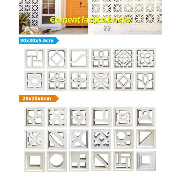Interiror And Exterior Wall Design White Decorative Concrete Screen Block Hollow Brick Garden