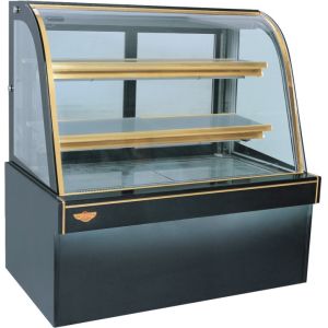 2 Layer Black Cake Display Cases Freezer 2m 110v 60hz