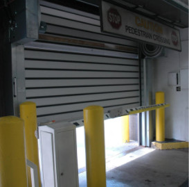 Aluminum Transparent Spiral Overhead Door Safety Efficiency Customized Electric