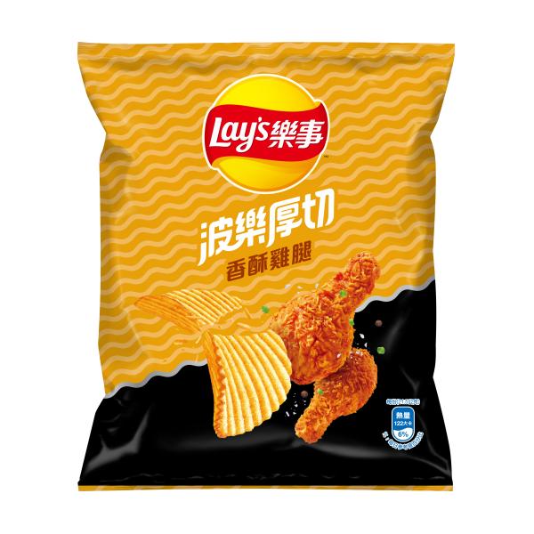 Enhance Your Wholesale Assortment with Lays Crisp Chicken Flavor Potato Chips - 34g Economy Pack.
