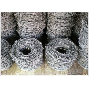 Fence Hot Dipped Galvanized Security Barbed Wire Roll 25kg / Coil