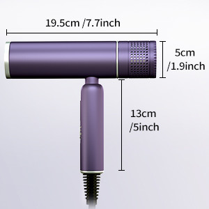 1600W Powerful Blow Dryer , Foldable Travel Hair Dryer With Styling Nozzle Diffuser
