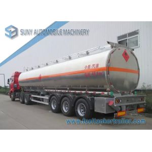 Mechanical / Pneumatic Loading Tri-Axle FUWA Oil Tank Trailer 50000L