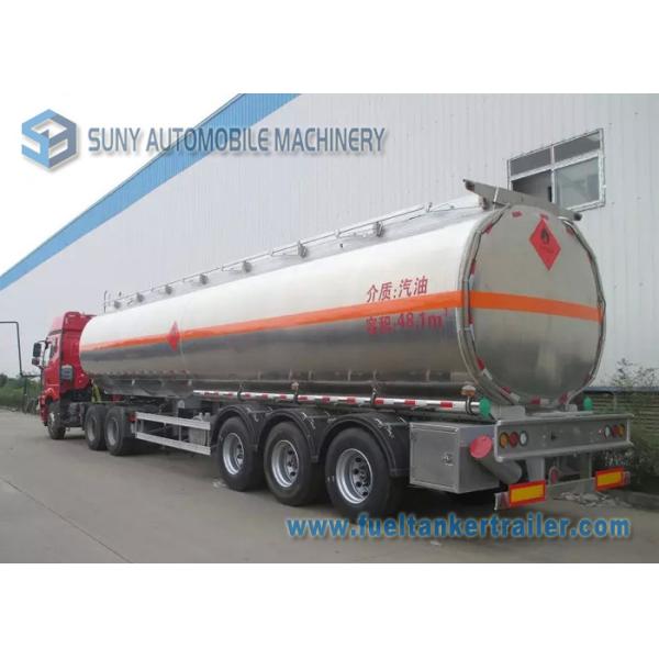 Buy Mechanical / Pneumatic Loading Tri-Axle FUWA Oil Tank Trailer 50000L at wholesale prices