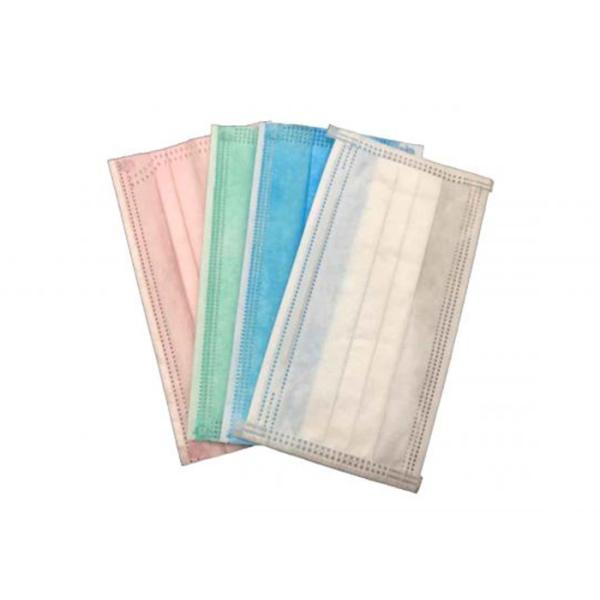 Buy Lightweight Disposable Green Face Mask Non - Irritating With Adjustable Nose Clip at wholesale prices