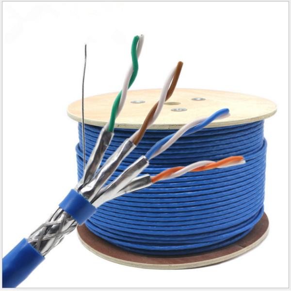305m Shielded 23awg 0.58mm Bare Copper CAT7 LAN Cable , Cat 7 Network Cable