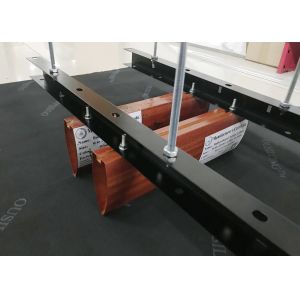 Drop Ceiling Tiles / Architectural Metal Plank Wood Linear Baffle Ceiling