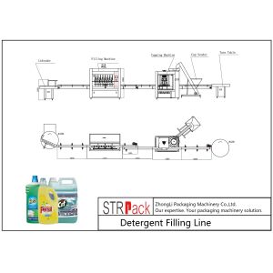50 Bottles Per Minute Laundry Detergent Filling Machine 50 - 5000ml Filling