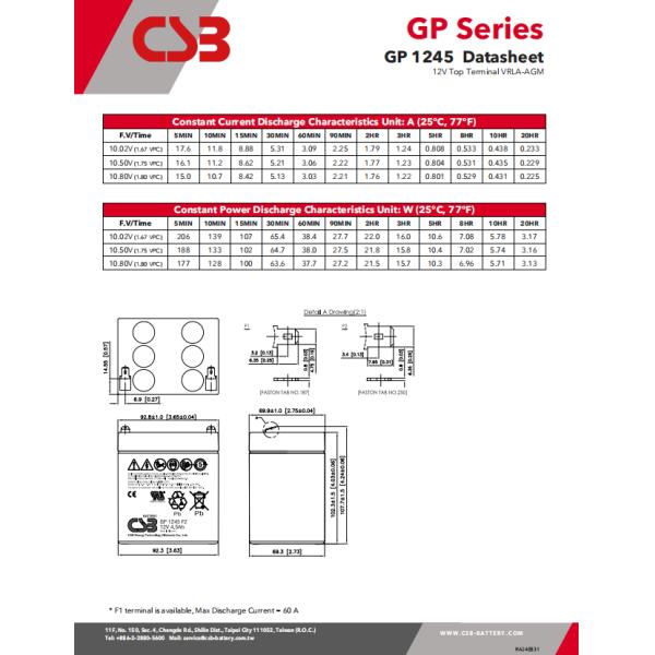 Spaceflight 12V 4.5Ah Solar GEL Lead Acid Battery UPS Energy Storage System Agm Deep Cycle