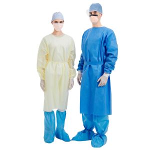 40gsm Sms Surgical Gown , Disposable Medical Garments EN13795