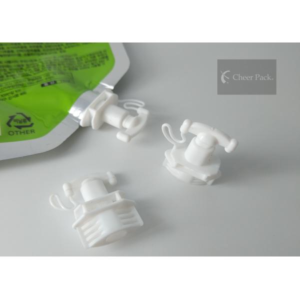 White Security Plastic Twist Spout Cap 22Mm Heat Seal Size , OEM/ODM Available