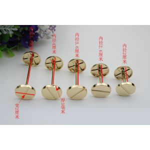 Novelty DIY hardware accessories light gold dumbbell barbell one word shape