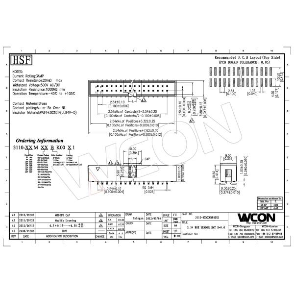 PA9T Box Header connector 10P SMT Black Gold Flash ROHS 94V-0