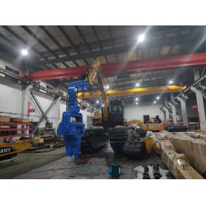 Canal Water Sinking Hydraulic Sheet Pile Driver For 40T Excavator