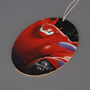 Red Oval Cute Custom Hanging Paper Car Air Freshener
