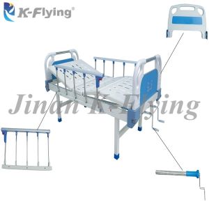 Folding Steel 2 Crank Manual Hospital Bed Patient Without Wheels