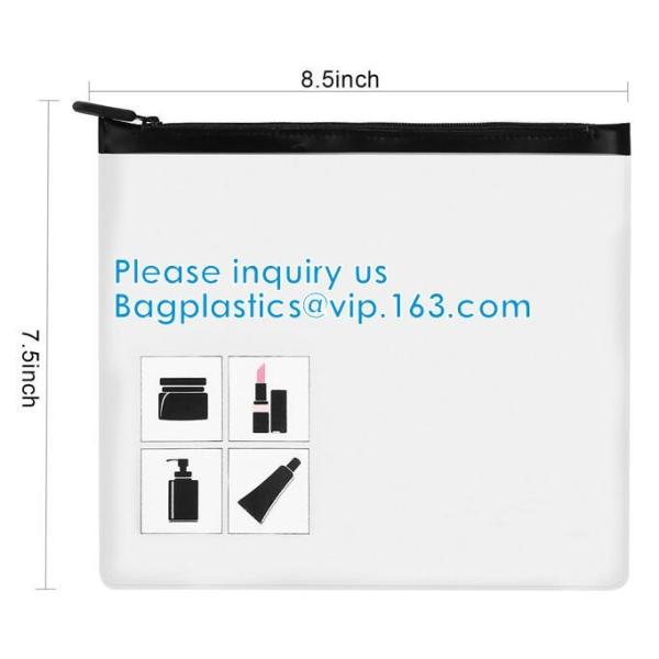 Biodegradable Transparent PVC/EVA/TPU Zipper Slider bag,Selected By Girls Cosmetics Toothbrush Zipper Bag With Slider