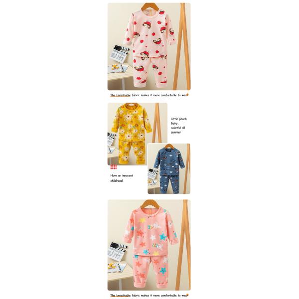 Autumn Children printed pyjama set Full Flower Long Pyjamas Set