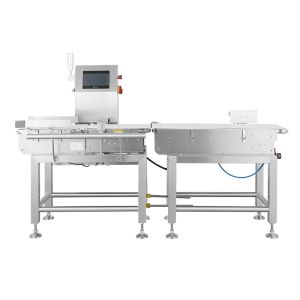 China Eighing Range 3-15kg Boxed And Bagged Products Weighet Check Weighing Sorter Dynamic Conveyor Checkweigher With Rejector on sale