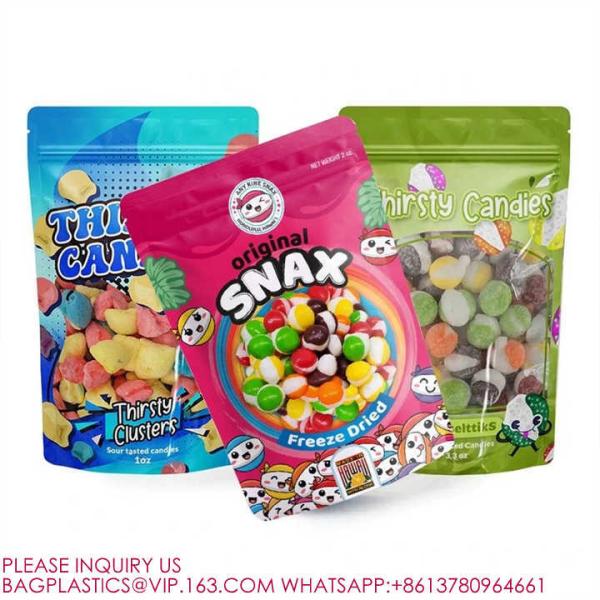 Snack Plastic Packaging Stand-Up Pouch Seal Zipper Food Bag With Tear Aluminum Foil Bag