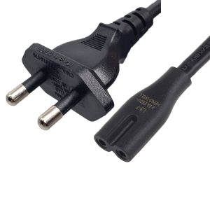 India Home Appliance Power Cord ,6A 250V 0.5m 0.75m 2 Pin AC Power Cord