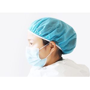 Non Woven Disposable Surgical Caps Biodegradable Disposable Blue Color