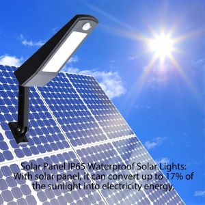 66LED 7W IP65 Solar Powered Parking Lot Lights Wall Mountable