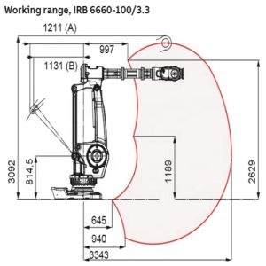 Used industrial robotic 6 axis ABB IRB 6660 press tending robotic machine