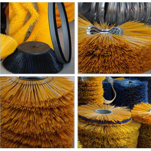 300*80mm PP with Steel Ring Wafer Brush Street Road Snow Cleaning Brush Rotary Snow Brush With Multi Color