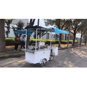 7 Speed Gear Disc Brake Stainless Steel Bike Food Cart