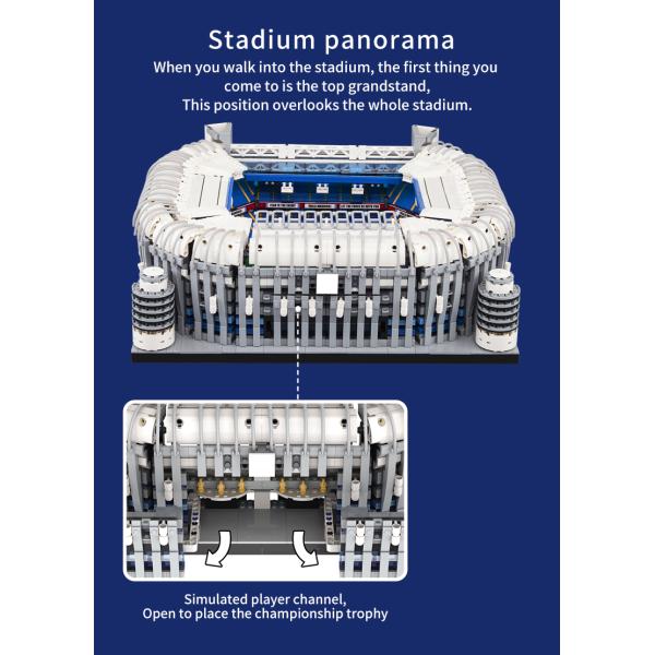 Educational Toys for Bernabeu Football Stadium Model Building Blocks 1 600 Scale 8kg