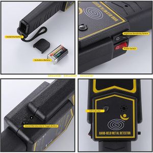 China Waterproof IP68 Hand Held Metal Detector Anti Slip Handle Continue working 72hours on sale