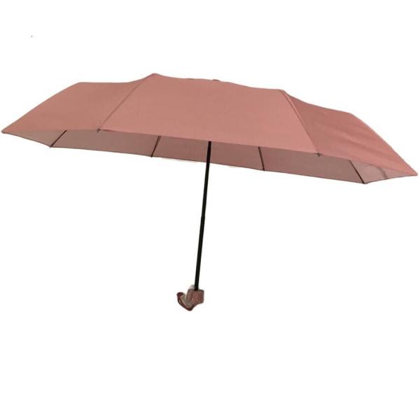Manual Open Pongee Fabric 3 Fold Ladies Umbrella 21"x8k