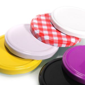 Custom Printed Glass Honey Jar Bottle Cap Tinplate Lug Closures