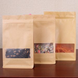 Printed Brown Zipper 900g Kraft Paper Pouches