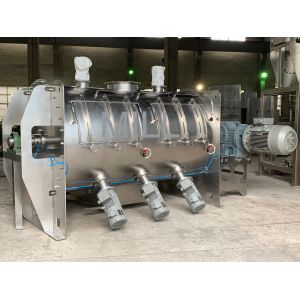 China Salty Flavor Horizontal Plough Shear 200L Powder Mixer Machine Stainless Steel on sale
